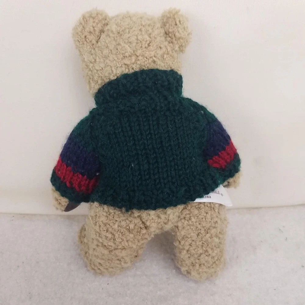 Teddy Bear Plush Stuffed Toy Red white blue Sweater Tan Hugfun International 6
